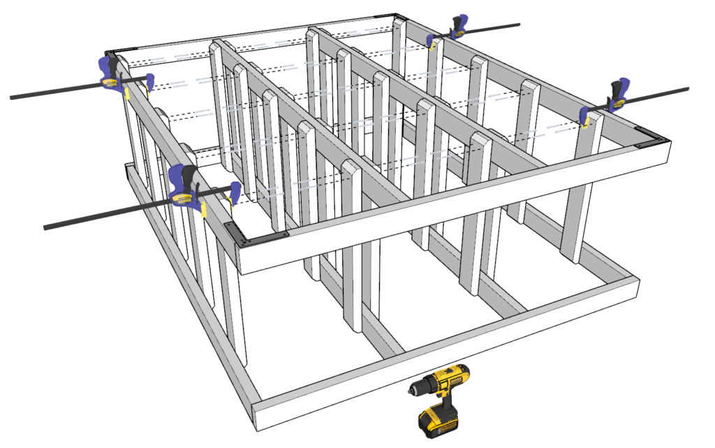 Adding the tote supports