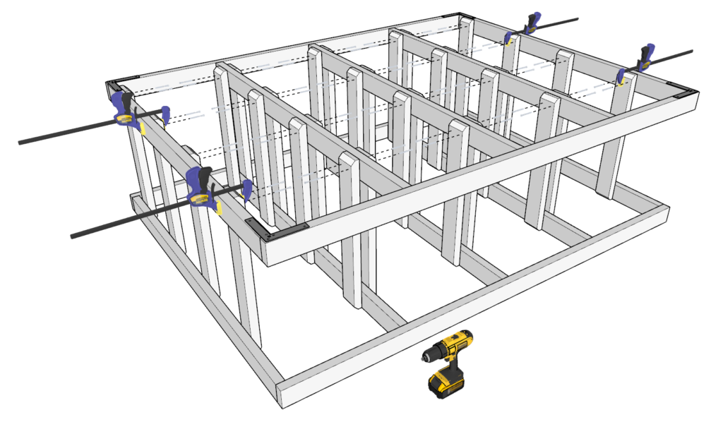 Adding the tote supports