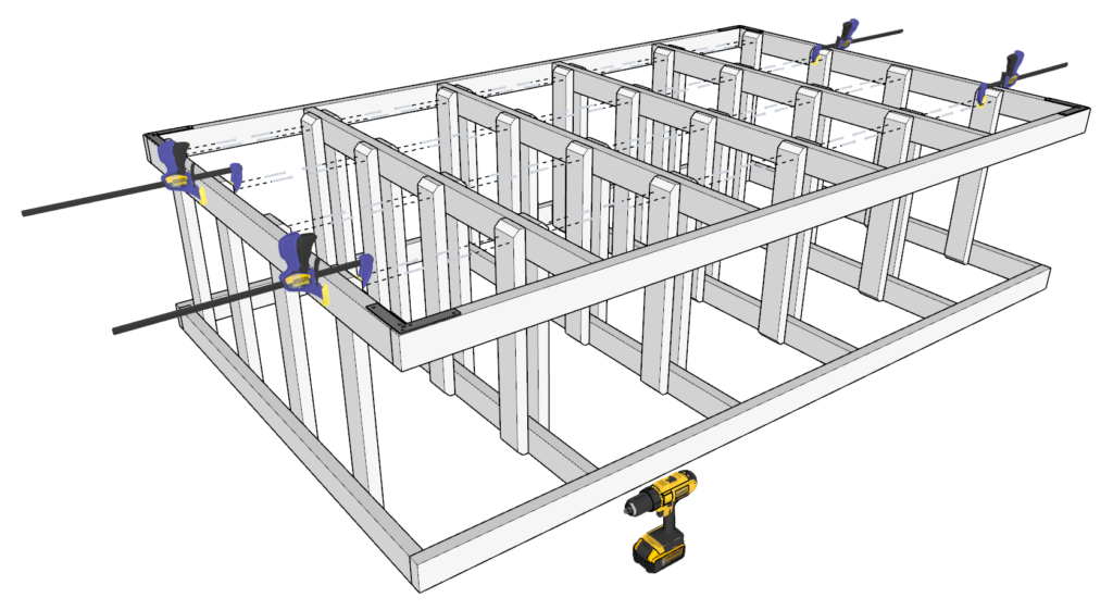 Adding the tote supports