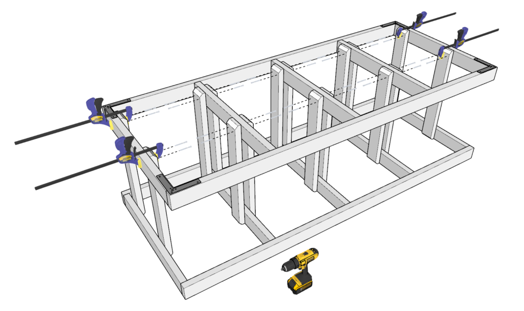 Adding the tote supports