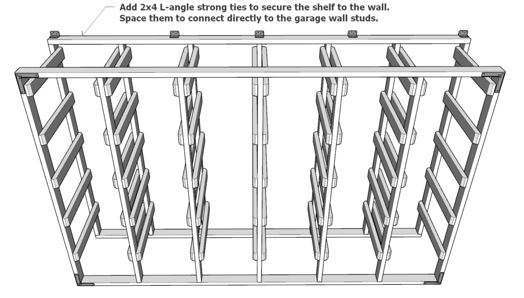 Securing the tote storage system to the wall