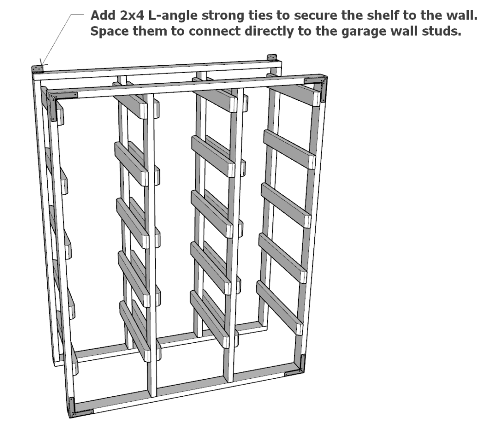 Securing the tote storage system to the wall