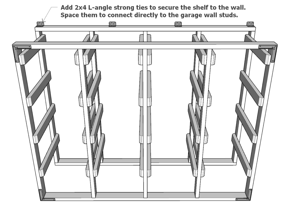 Securing the tote storage system to the wall