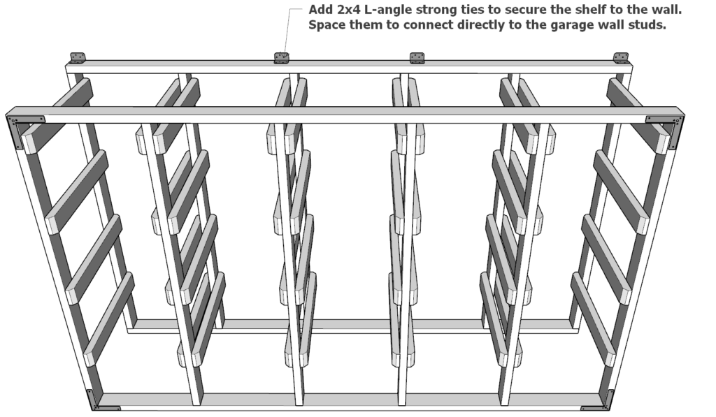 Securing the tote storage system to the wall