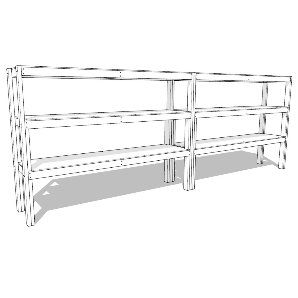 DIY garage shelves plan