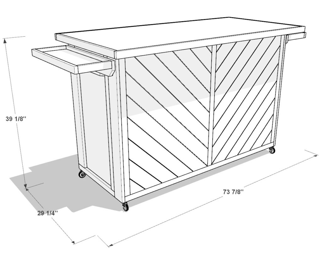 DIY collapsible event bar dimensions