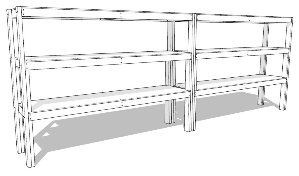 Garage shelf finishing touches