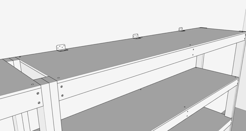 How to secure the shelf safely to the garage studs