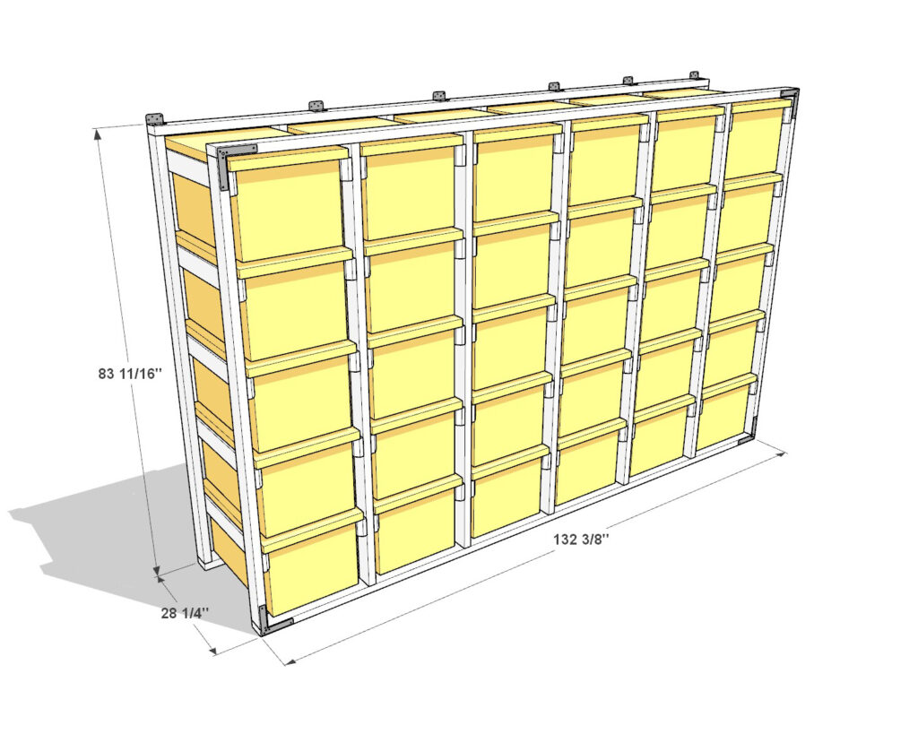 DIY 27 Gallon Tote Storage Rack Plans (5 Tall x 6 Wide) – Perfect for Home Depot HDX Totes - Image 9