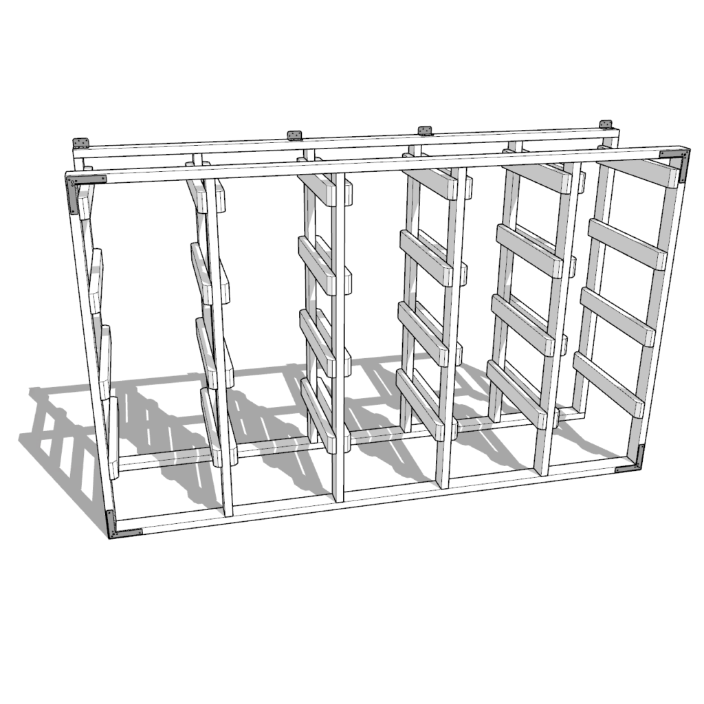 27 gallon tote storage rack plan (5x4)