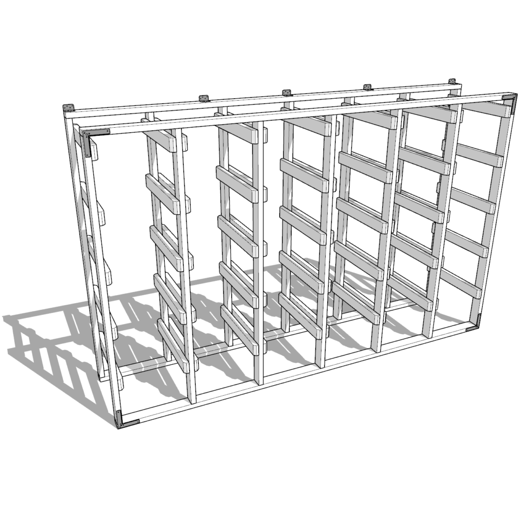 27 gallon tote storage rack plan (6x5)