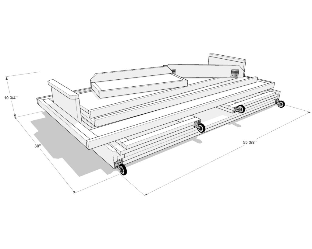 DIY collapsible home bar dimensions