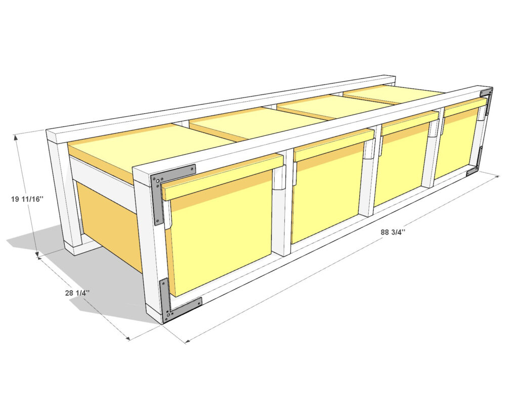 DIY 27 Gallon Tote Storage Rack Plans (1 Tall×4 Wide) – Perfect for Home Depot HDX Totes - Image 6