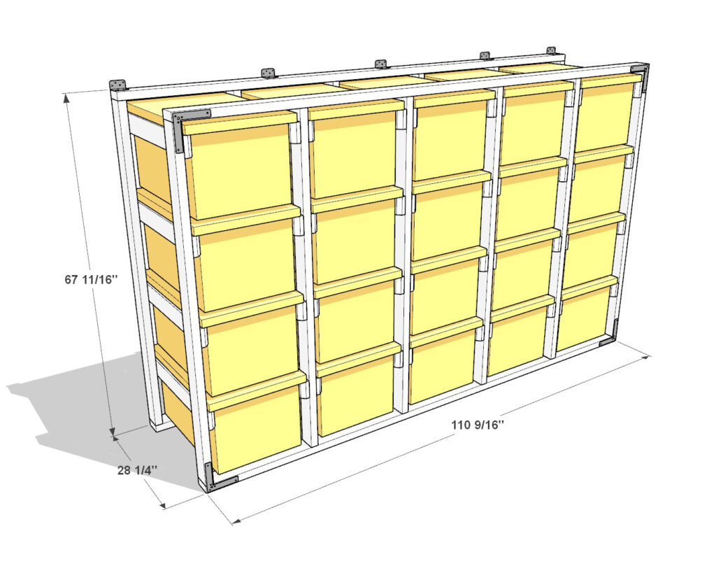 DIY 27 Gallon Tote Storage Rack Plans (4 Tall x 5 Wide) – Perfect for Home Depot HDX Totes - Image 8