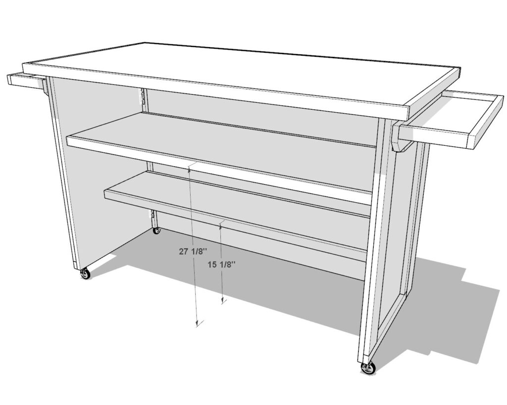 DIY collapsible home bar dimensions