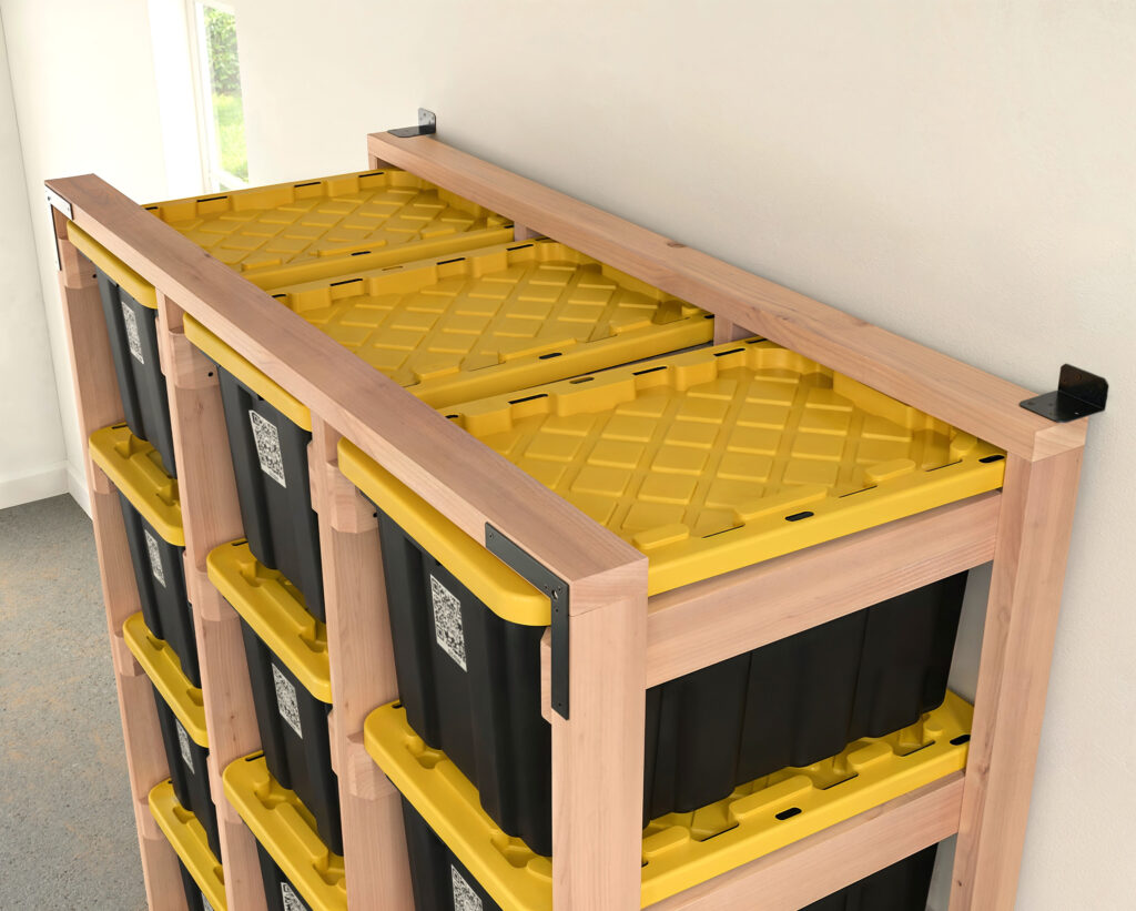 DIY 27 Gallon Tote Storage Rack Plans (5 Tall x 3 Wide) – Perfect for Home Depot HDX Totes - Image 2