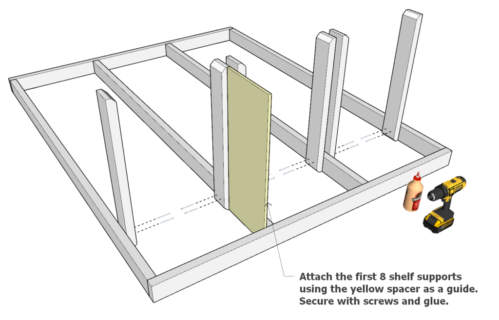 Adding the tote supports