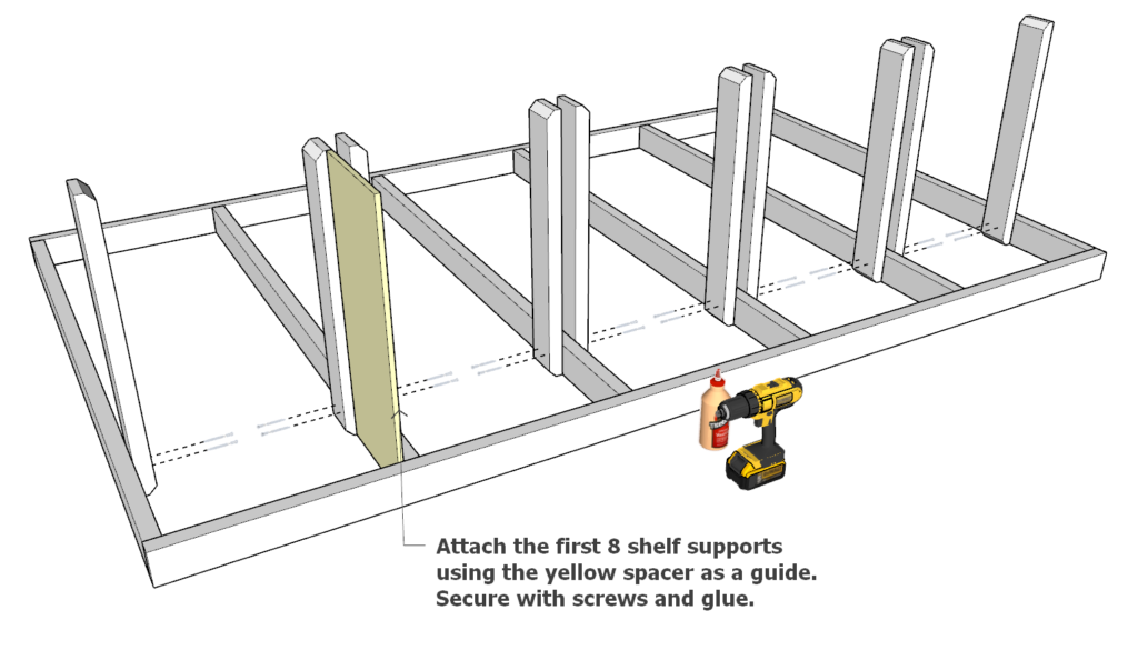 Adding the tote supports