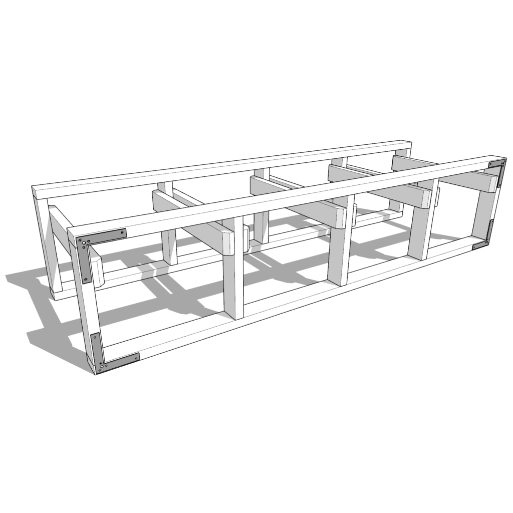 27 gallon tote storage rack plan (1 x4)