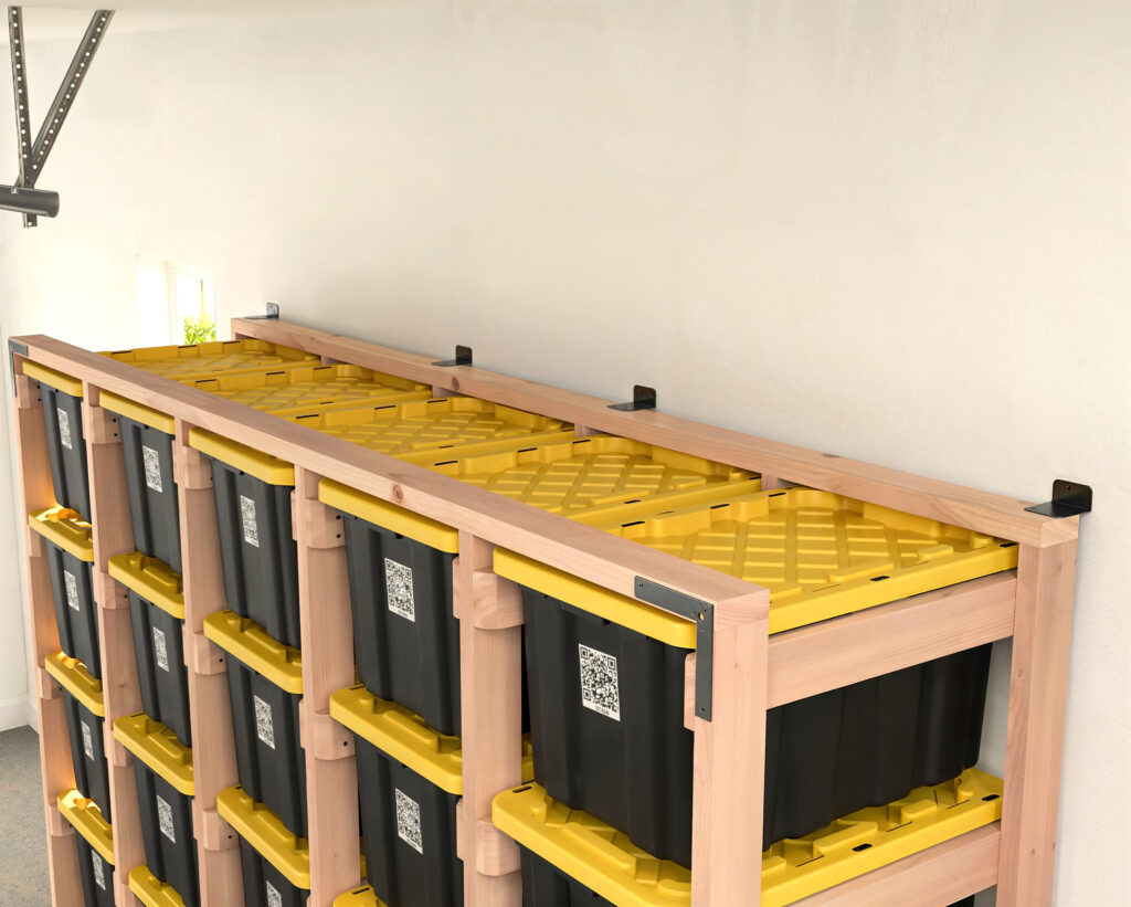 DIY 27 Gallon Tote Storage Rack Plans (5 Tall x 5 Wide) – Perfect for Home Depot HDX Totes - Image 3