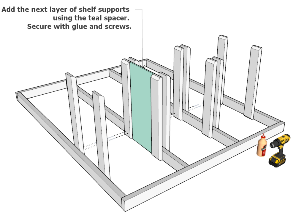 Adding the tote supports