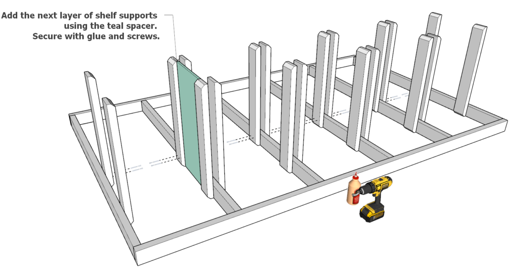 Adding the tote supports