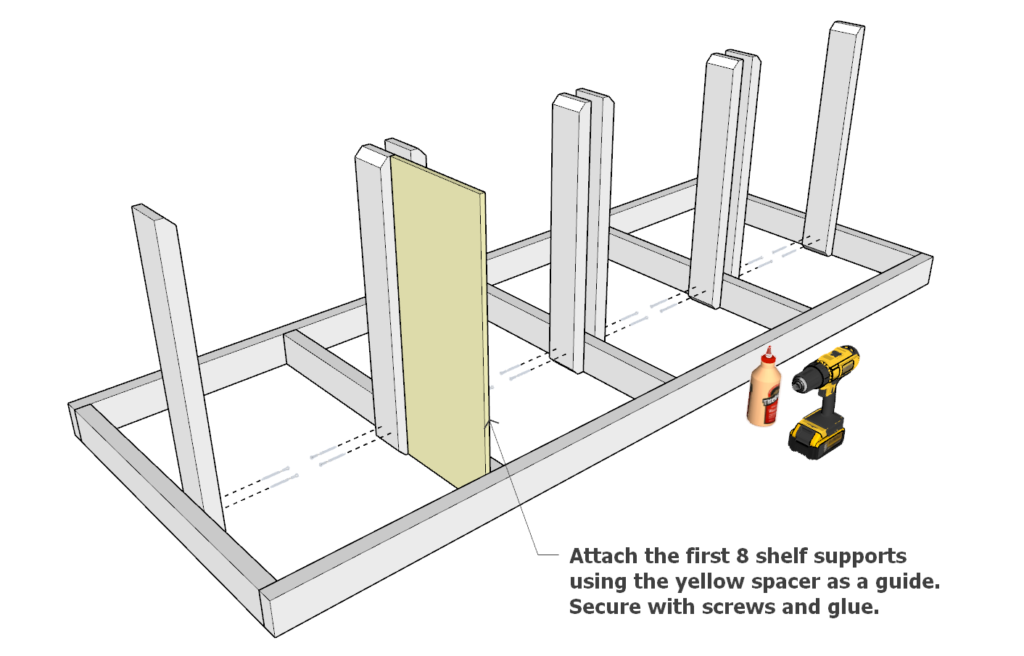 Adding the tote supports