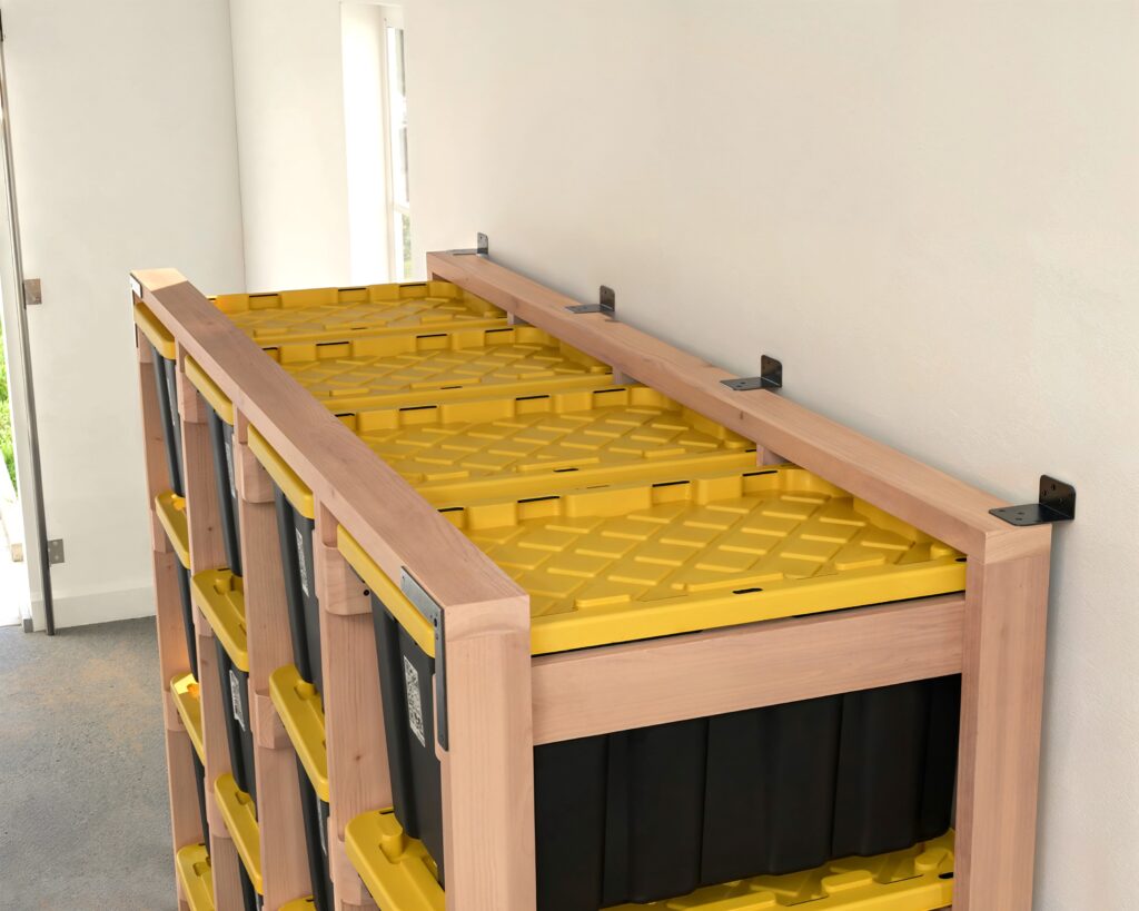DIY 27 Gallon Tote Rack Plans (4 Tall×4 Wide) – Perfect for Costco, Lowes, Sams, Office Depot, Amazon, Walmart Totes - Image 4