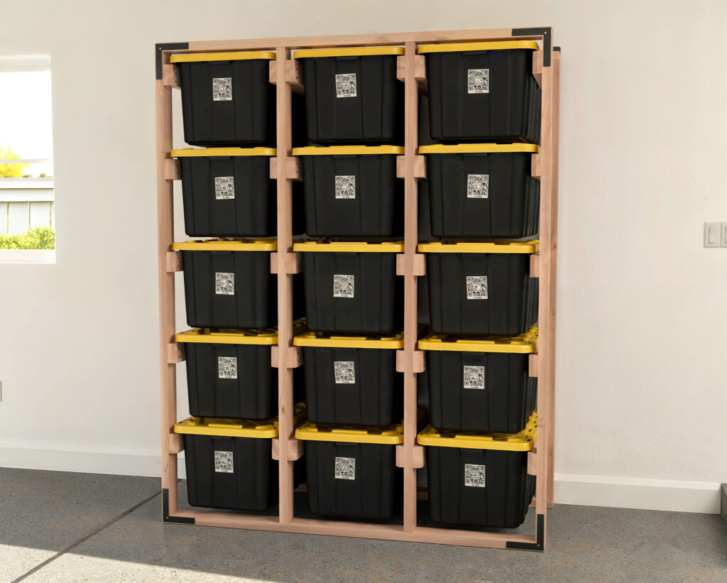 DIY 27 Gallon Tote Storage Rack Plans (5 Tall x 3 Wide) – Perfect for Home Depot HDX Totes - Image 4