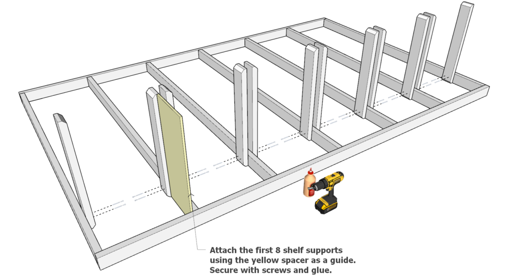 Adding the tote supports