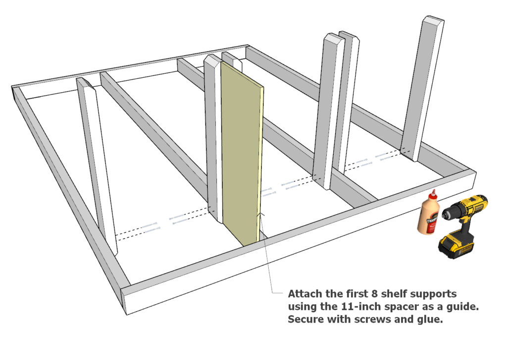 Adding the tote supports