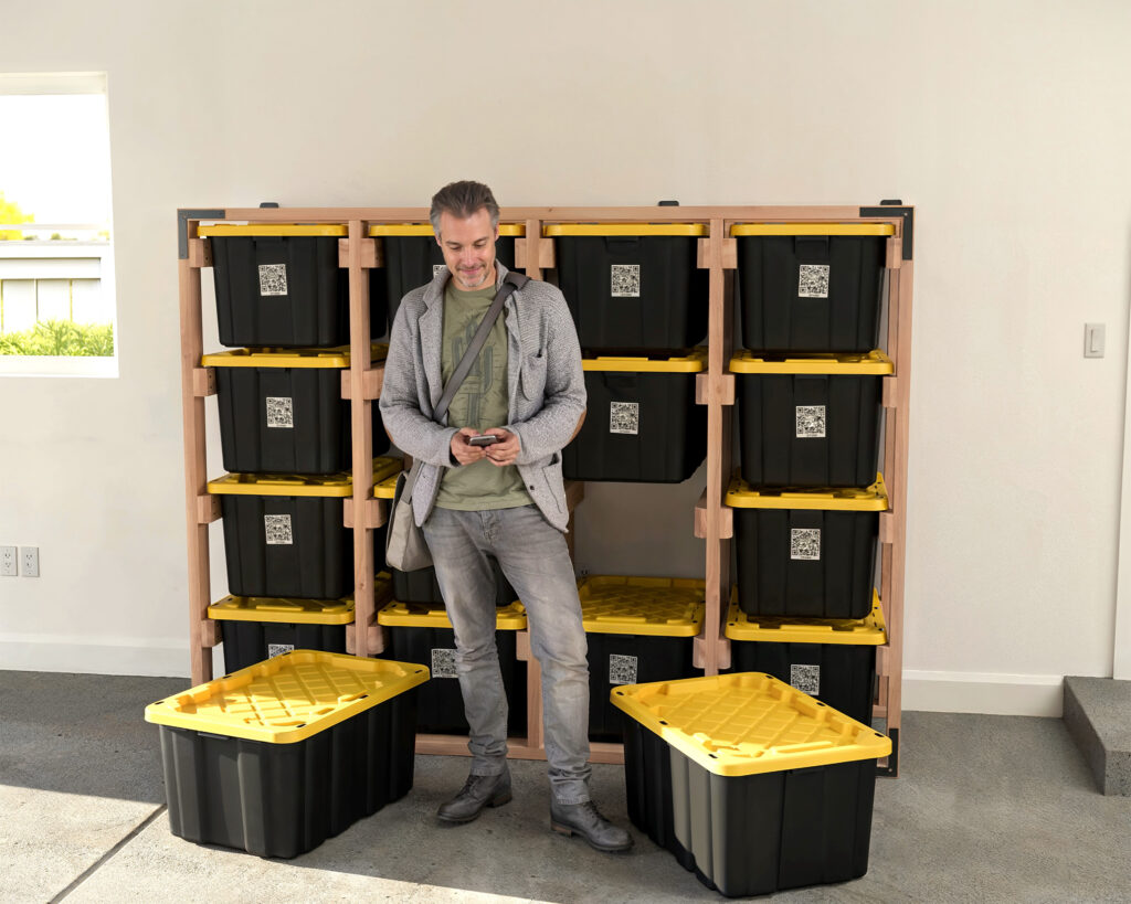 DIY 27 Gallon Tote Storage Rack Plans (4 Tall x 4 Wide) – Perfect for Home Depot HDX Totes