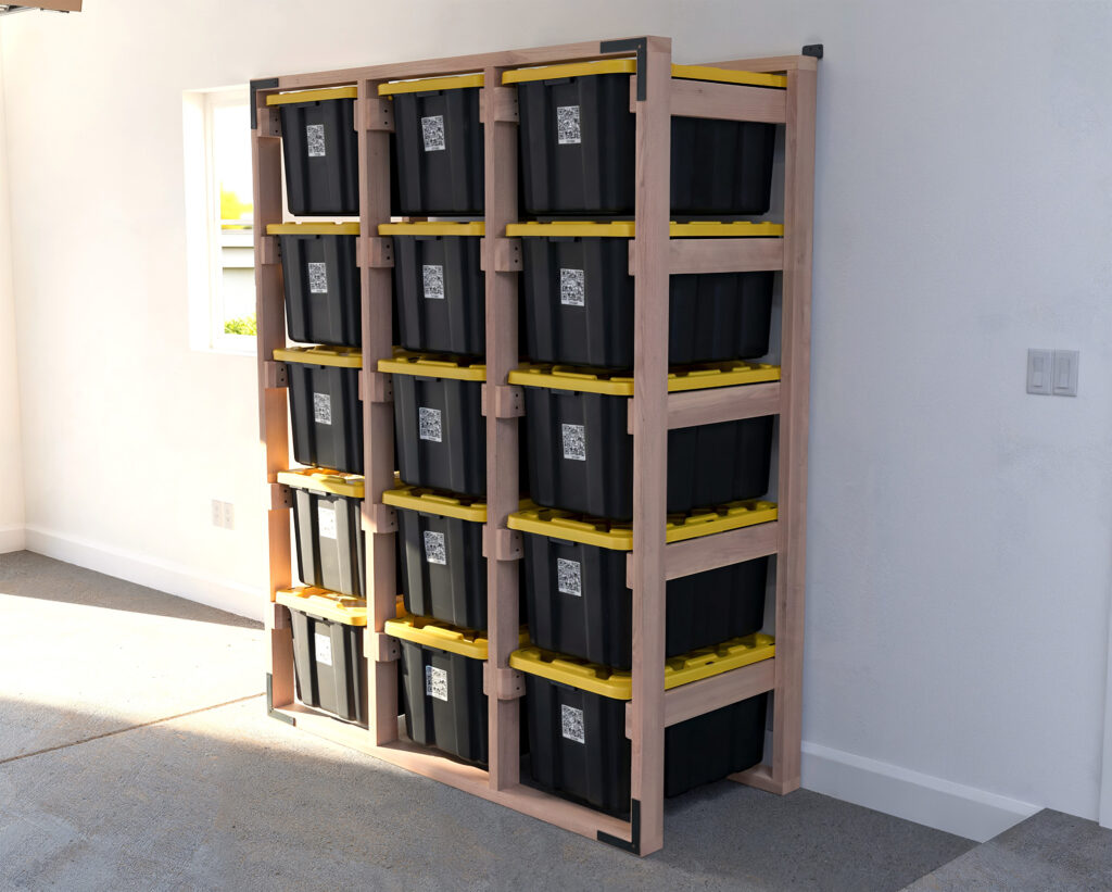 DIY 27 Gallon Tote Storage Rack Plans (5 Tall x 3 Wide) – Perfect for Home Depot HDX Totes - Image 5