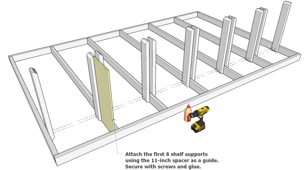 Adding the tote supports