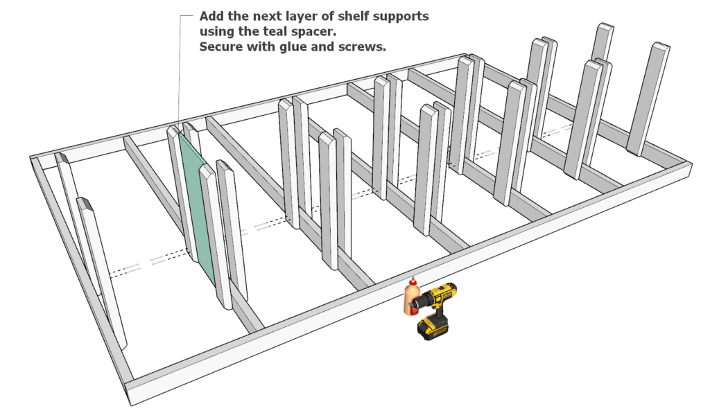 Adding the tote supports