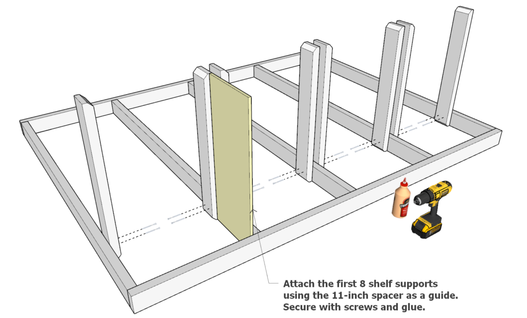 Adding the tote supports