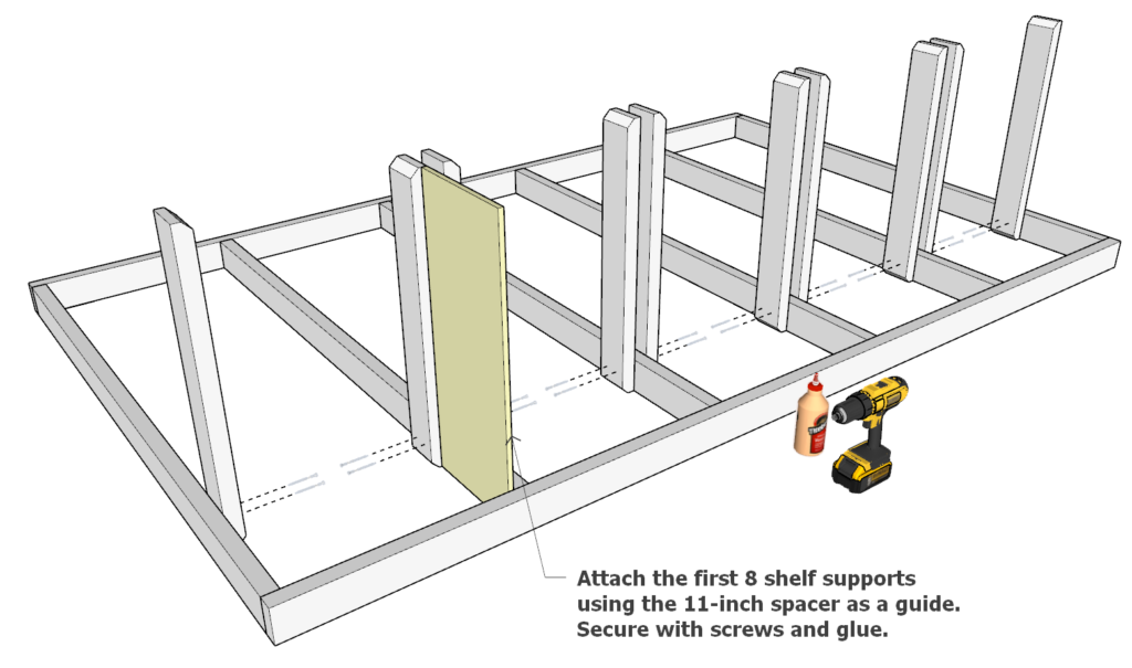 Adding the tote supports