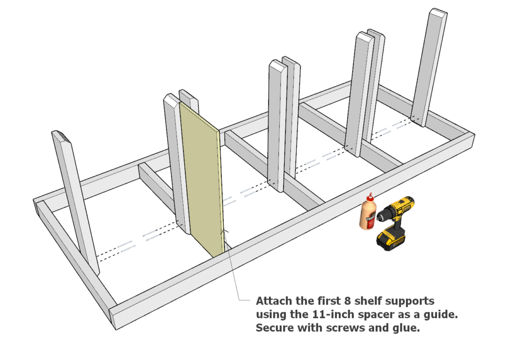 Adding the tote supports