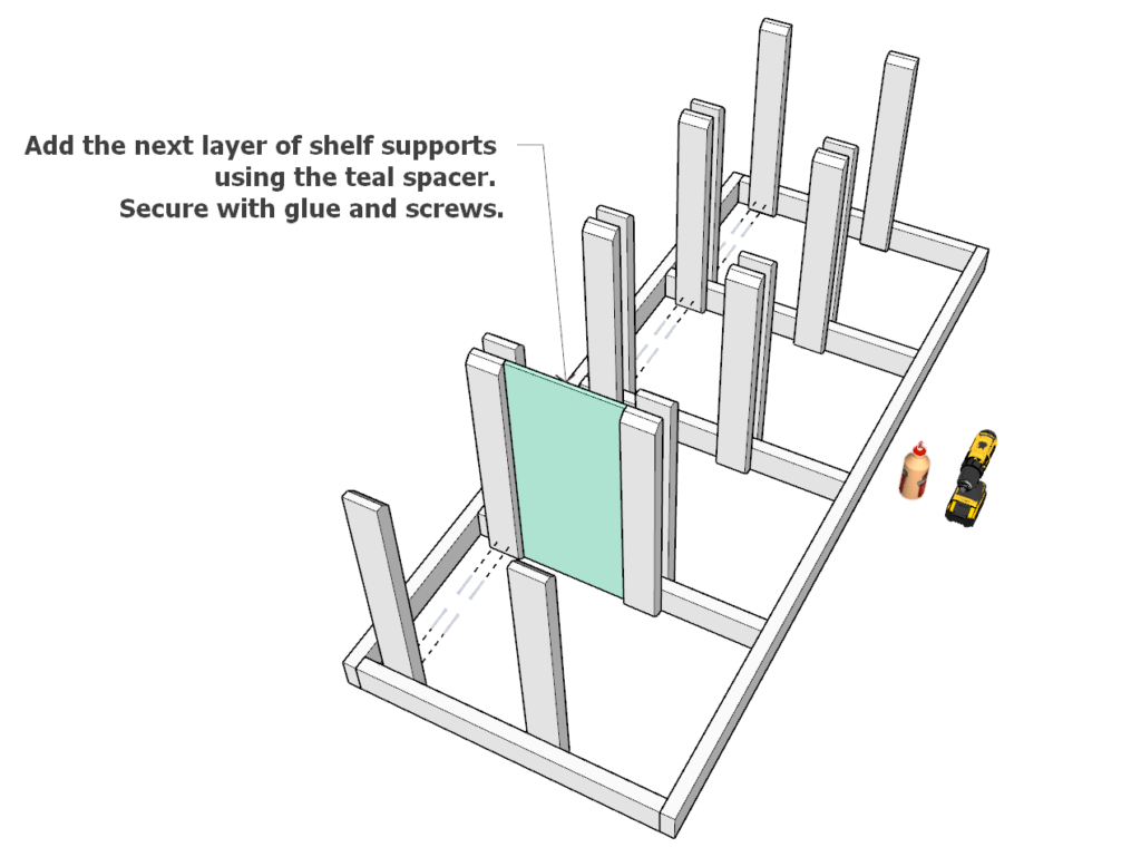 Adding the tote supports