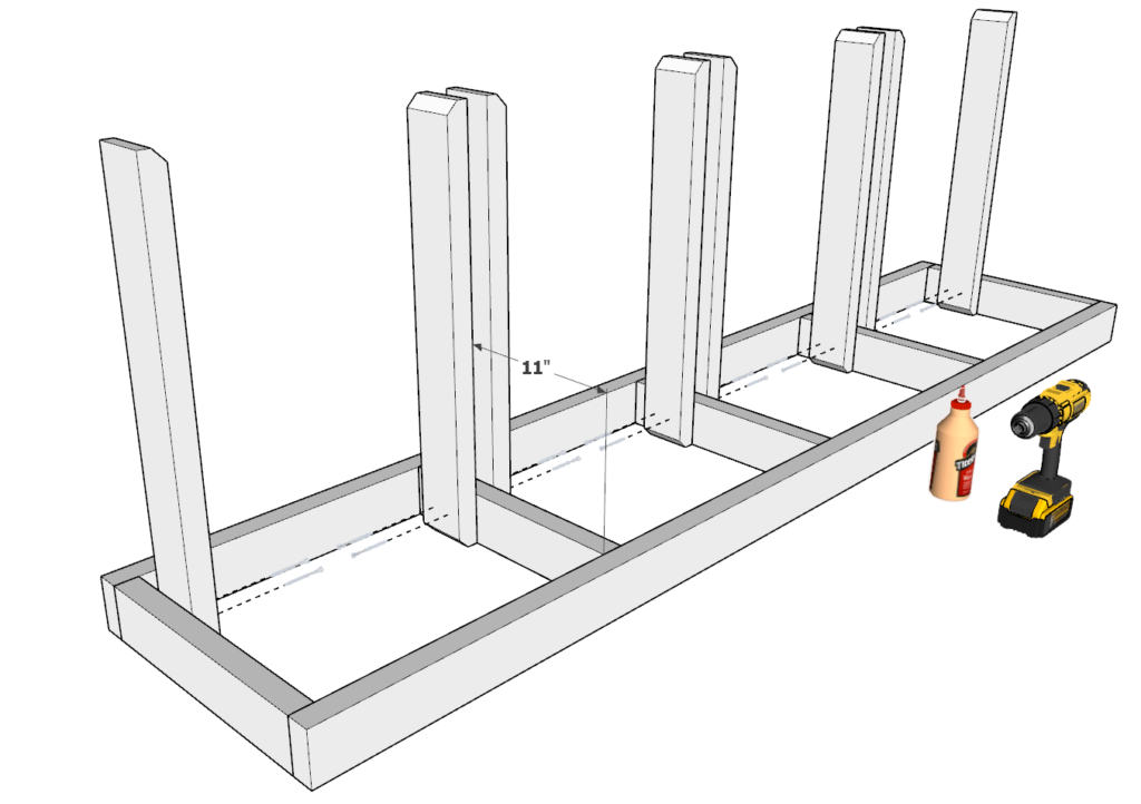 Adding the tote supports