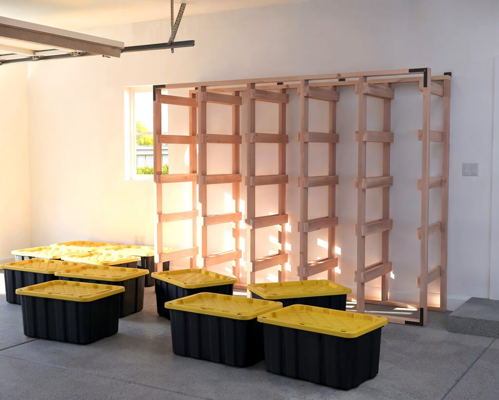 DIY 27 Gallon Tote Storage Rack Plans (5 Tall x 5 Wide) – Perfect for Home Depot HDX Totes - Image 5