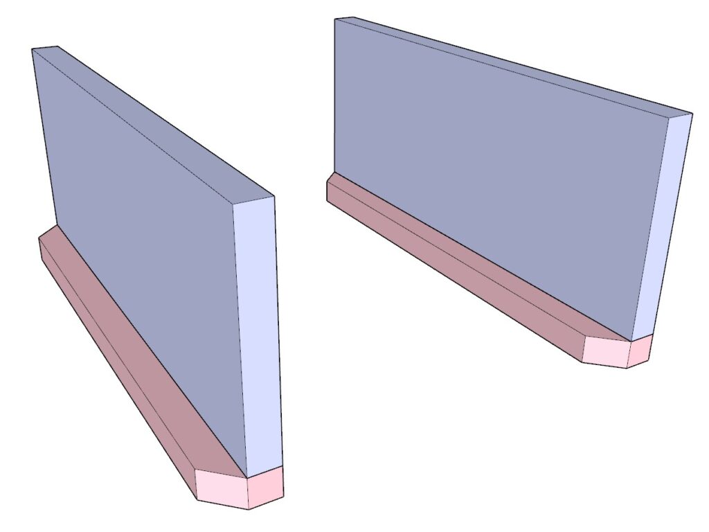 Constructing the bar top interlocking components