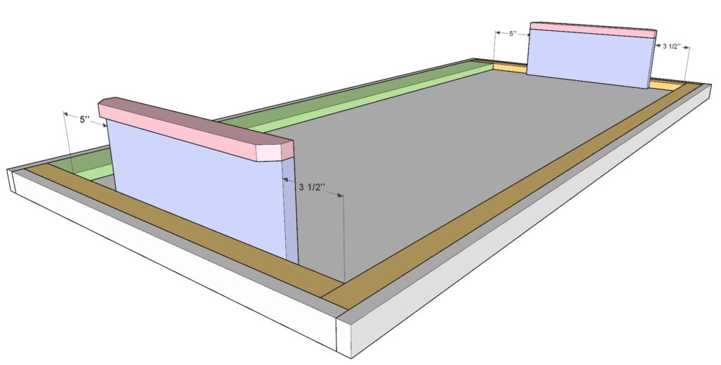 Constructing the bar top interlocking components