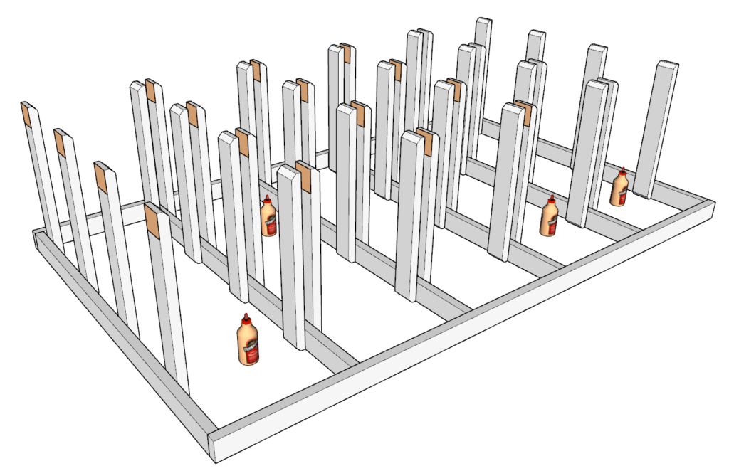 Adding the tote supports