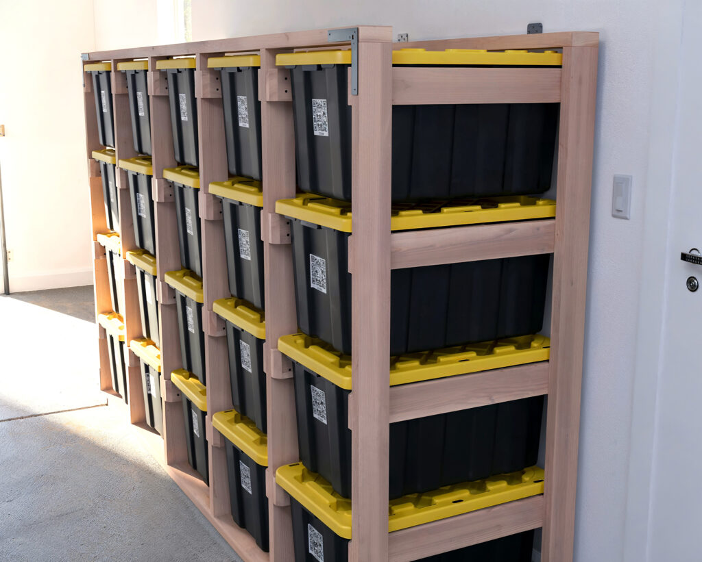 DIY 27 Gallon Tote Rack Plans (4 Tall x 5 Wide) – Perfect for Costco, Lowes, Sams, Office Depot, Amazon, Walmart Totes - Image 7