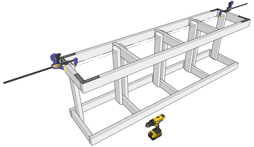 Adding the tote supports