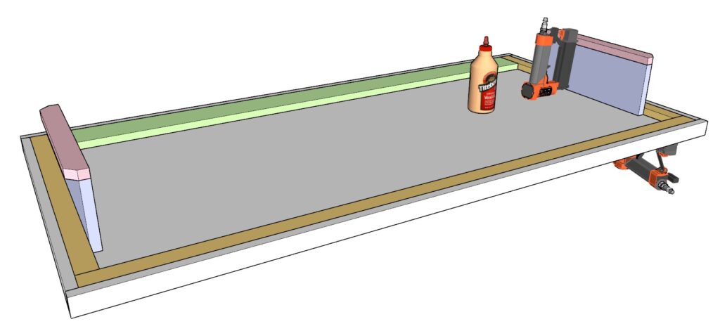 Constructing the bar top interlocking components