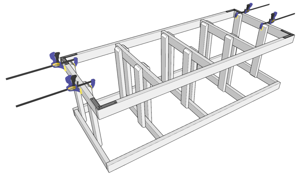 Adding the tote supports