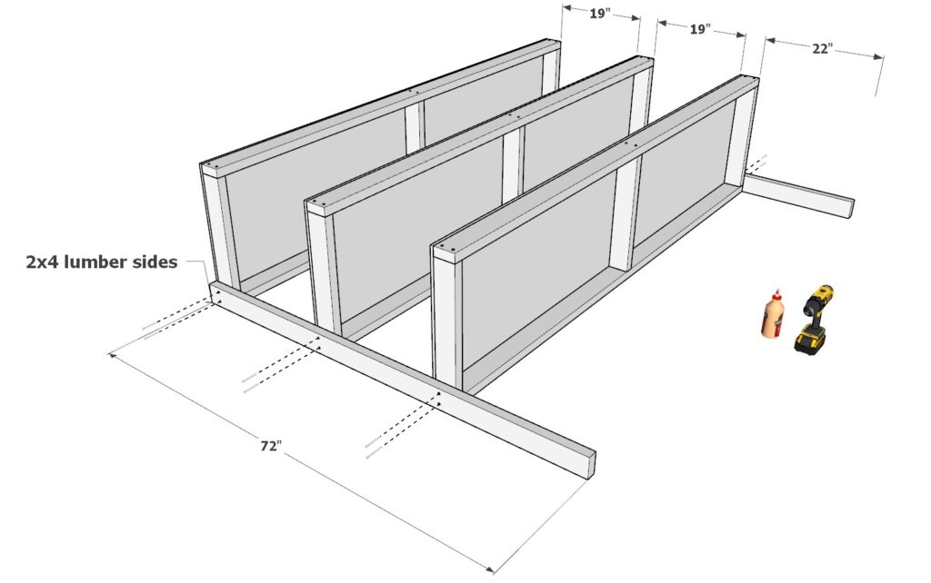 incorporating the shelves together into a shelf unit