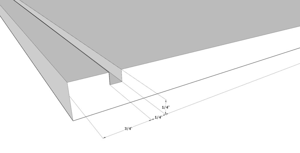 Adding 1/4" groove to the cabinet floor board for the cabinet backing